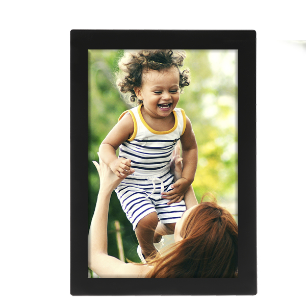 Digital Photo Frame Frameo Pff-1037 IPS Screen Glass Display Black