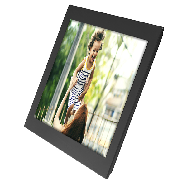 Digital Photo Frame Frameo Pff-1037 IPS Screen Glass Display Black