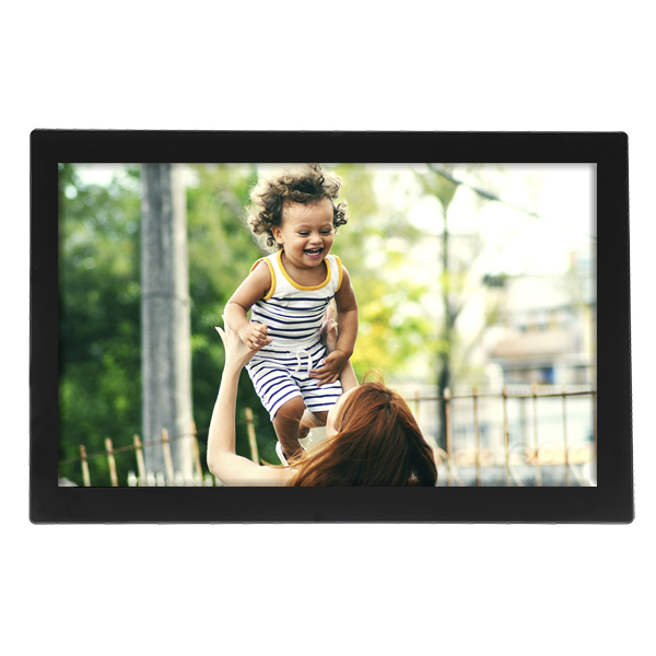 Digital Photo Frame Frameo Pff-1037 IPS Screen Glass Display Black