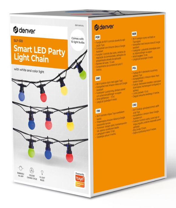Smart Lighting Partylight 10 Bulbs Indoor / Outdoor
