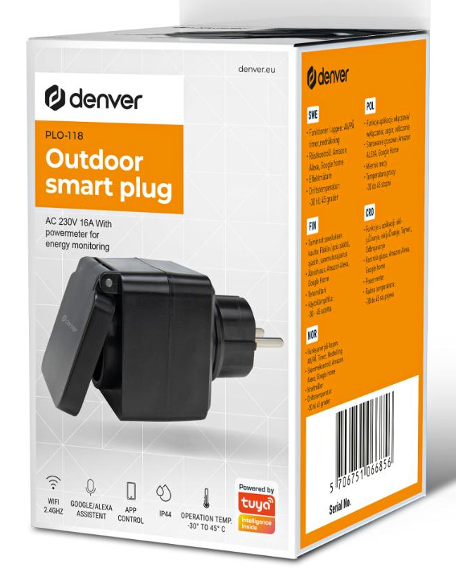 Smart Home Outdoor Power Plug Plo-108 - Ipx4