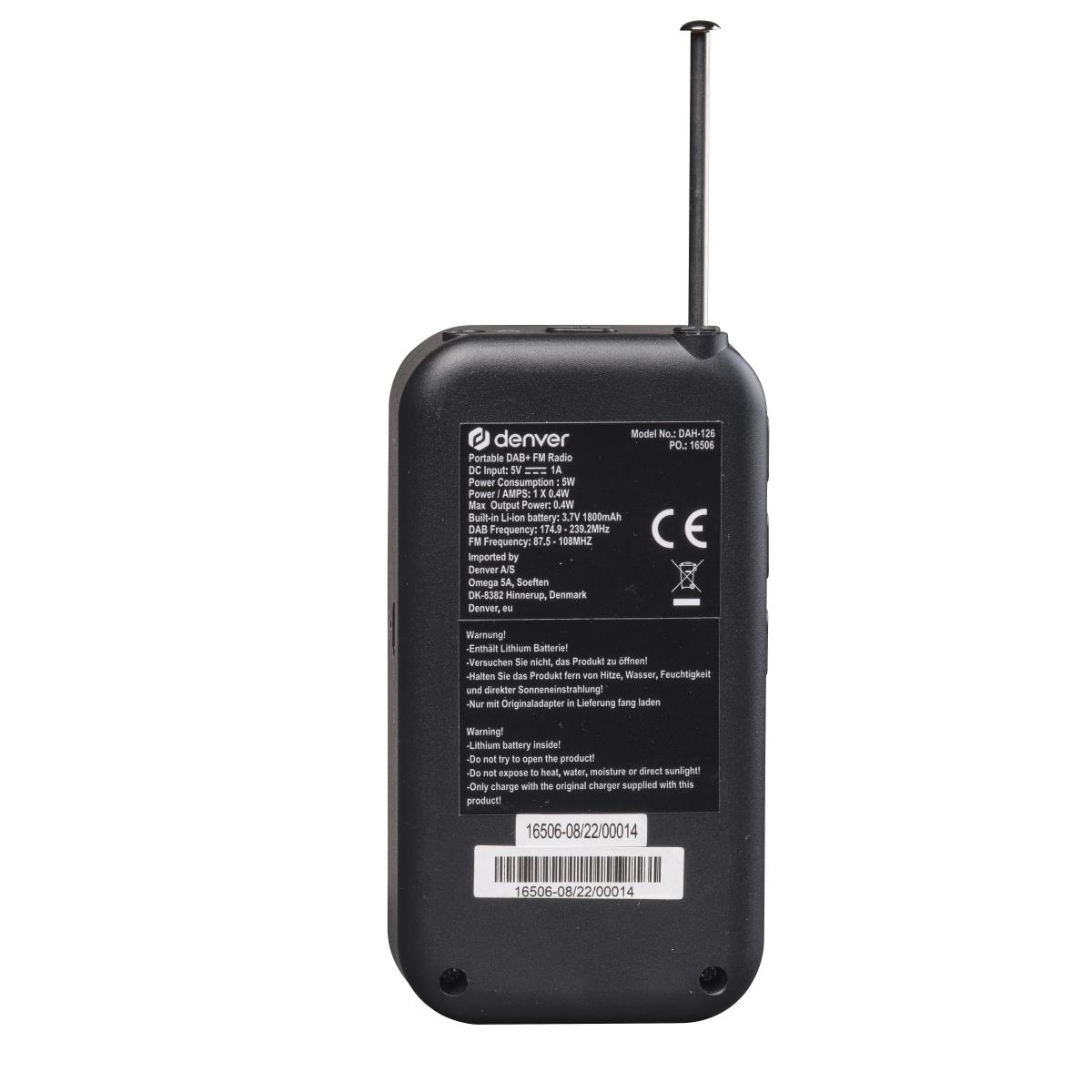 Dab-126 - Compact Dab+/fm Handheld