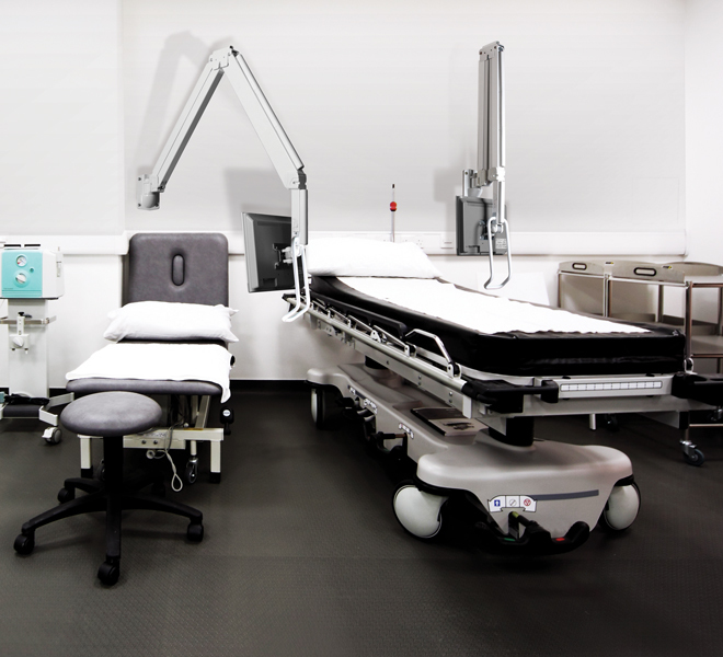 Full Motion Articulating Wall Arm Medical Mount White