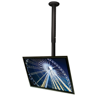B-tech Flat Screen Ceiling Mount With Adjustable Drop (up To 50inc) Black