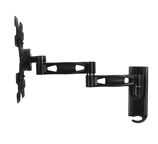 Double Arm Flat Screen Wall Mount With Tilt And Swivel Screens Up To 42" Max Weight 25kg - Blac