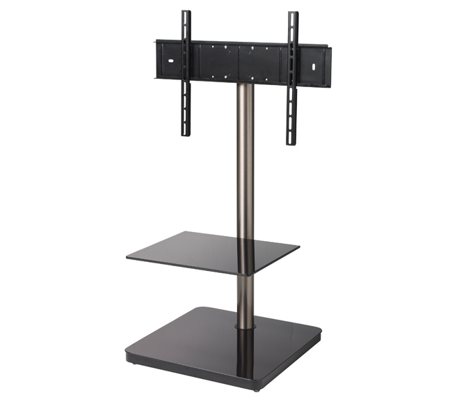 Flat Screen Tv Stand With Square Base Max Weight 30kg - Black