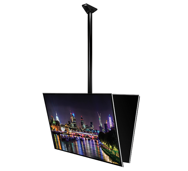 Back To Back Flat Screen Ceiling Mount Bt8428-100: 952mm (37.5&rdquo) (to Centre Of Mount) Chrome