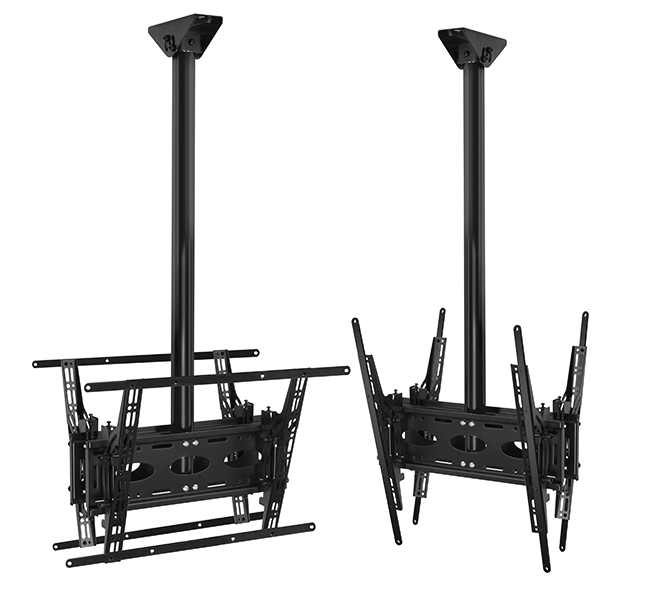 Back To Back Flat Screen Ceiling Mount Bt8428-150: 1452mm (57.1&rdquo;) (to Centre Of Mount) Black