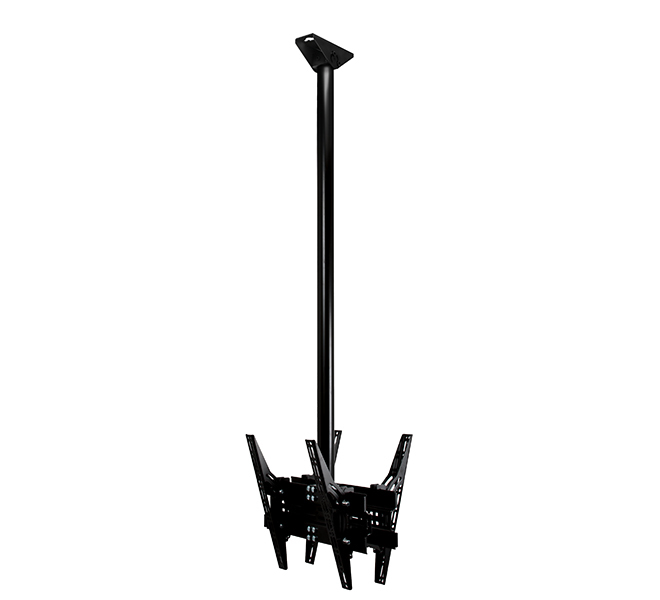 Back To Back Flat Screen Ceiling Mount With Tilt Designed For Screens Up To 50&rdquo; Crome Ceiling