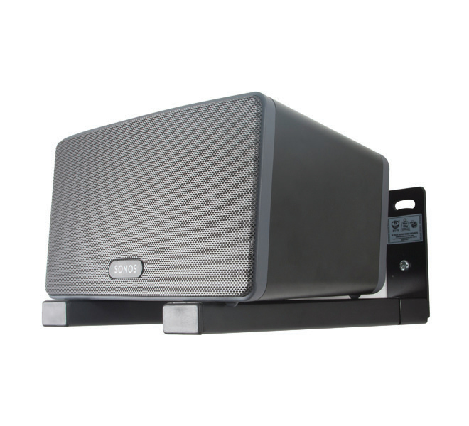 Centre Speaker Wall Mount With Adjustable Arms Max Weight 15kg - Black