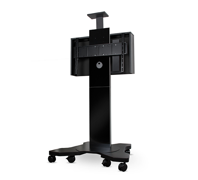 Tv Video Conferencing Trolley For Screens 50&quot Max Weight 40kg - Black