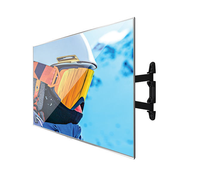 Ventry Ultra-slim Double Arm Wall Mount With Tilt And Swivel For Screens Up To 52 & Quot Max Weight