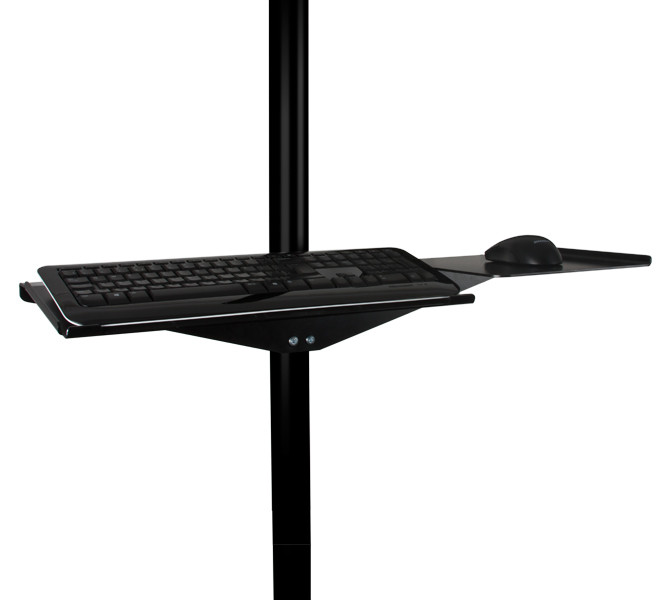 Keyboard And Mouse Shelf For Pole Mounting