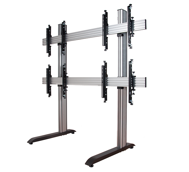 Monitor Mount - Wall - 2 X 2 Monitor - Up To 46-60in -  Black / Silver