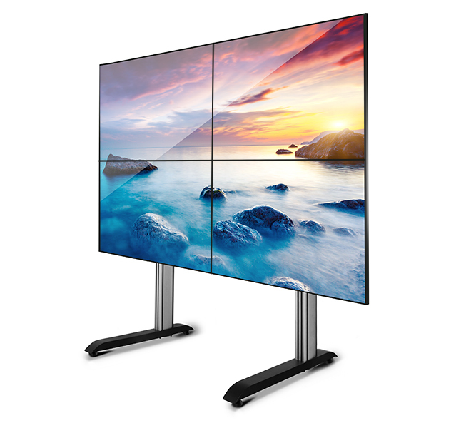 Monitor Mount - Wall - 2 X 2 Monitor - Up To 46-60in -  Black / Silver