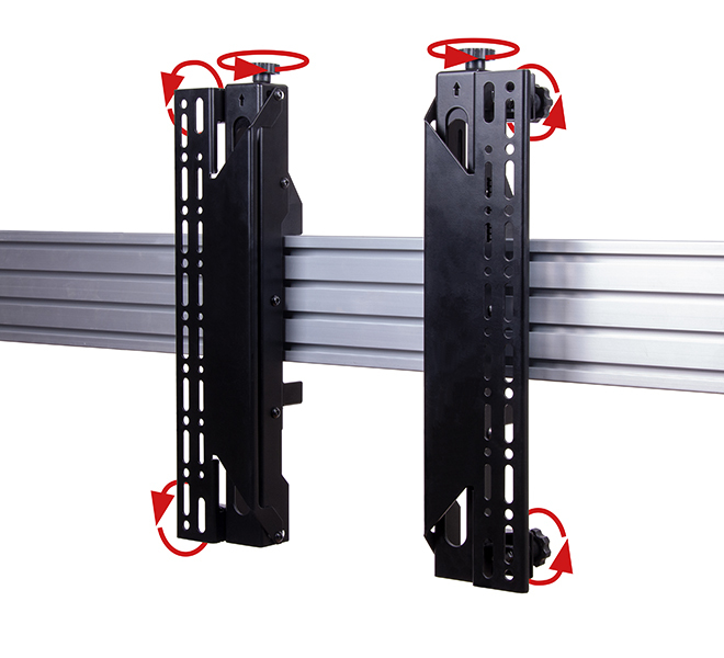 System X - Universal 2 X 2 Videowall Stand - Black