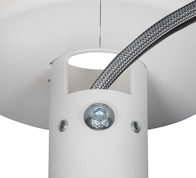 System V - Fixed Ceiling Mount For i38mm Poles , White