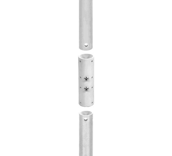System V - i38mm Pole - 1m , White