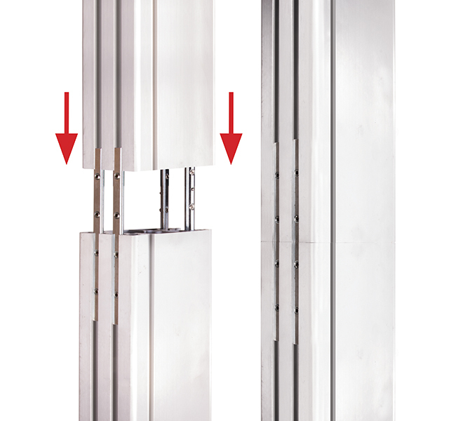 System X - Vertical Support Column - 0.6 - Black