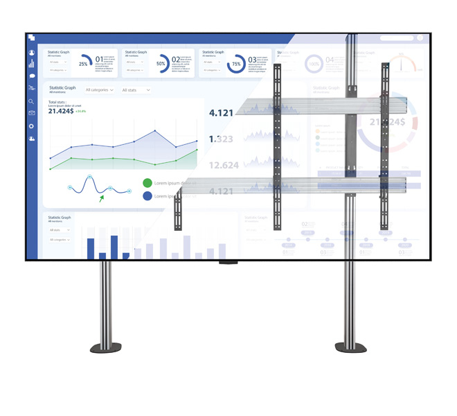 Monitor Mount - System X - Bolt-down Stand For 136in