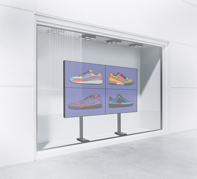 Monitor Mount - Retractable Floor Base (bt8380-rfb/b)