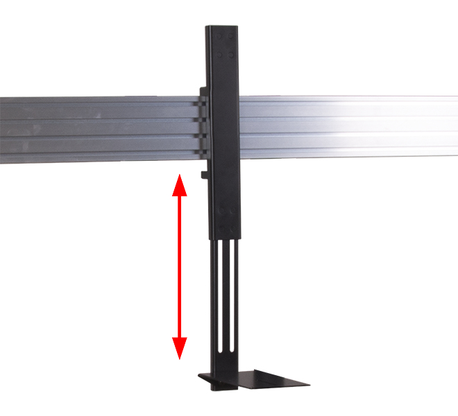 Monitor Mount - System X - Wall - 2 Monitors - 46-65in - Black