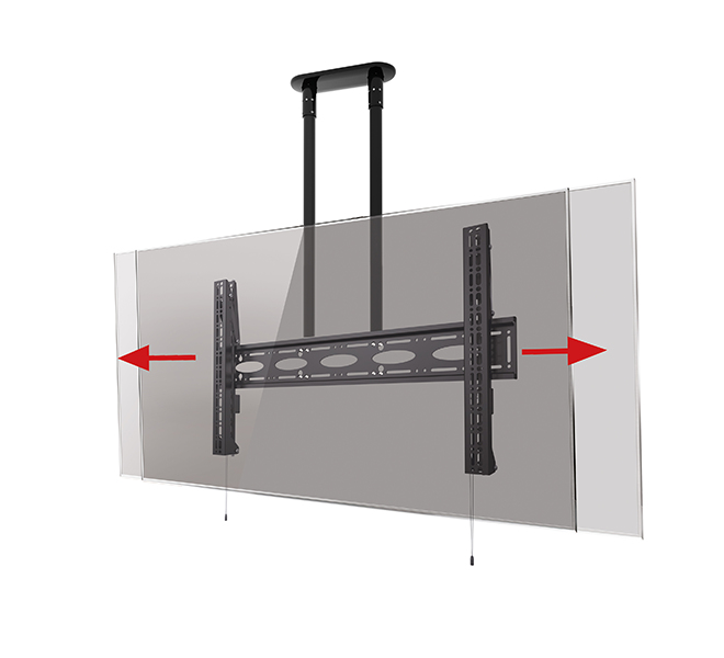 Universal Extra-large Flat Screen Ceiling Mount With Tilt, 65in (165cm) - 100in (254cm), Vesa 1000 X 600 Mm, 80 Kg Max, 2 M