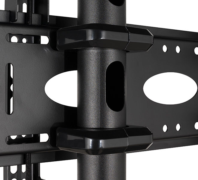 Large Universal Flat Screen Trolley / Floor Stand (vesa 600 X 400) - 1.6m 50mm Poles