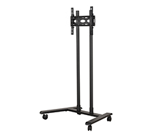 Large Universal Flat Screen Trolley / Floor Stand (vesa 600 X 400) - 1.6m 50mm Poles