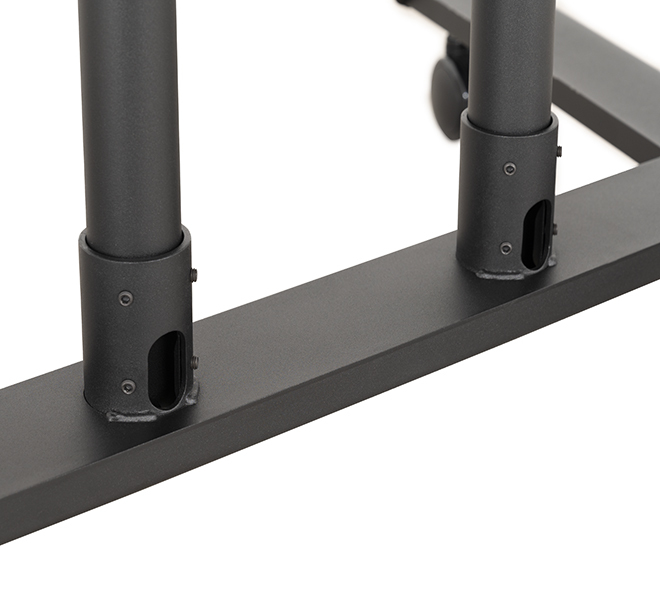 Large Universal Flat Screen Trolley / Floor Stand (vesa 600 X 400) - 1.6m 50mm Poles