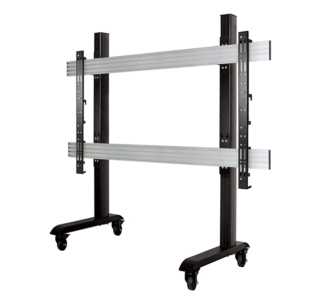 Monitor Mount - Trolley - 1 Monitor - 84in - Silver / Black