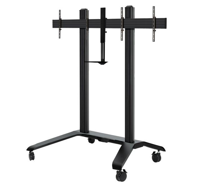 Universal Twin Screen Vc Trolley (vesa 600 X 400)