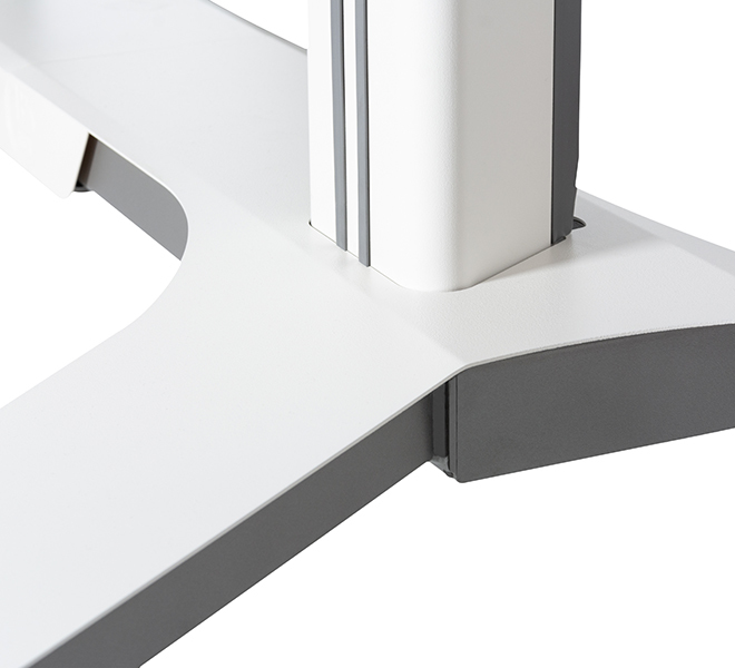 Universal Twin Screen Vc Trolley (vesa 600 X 400), White