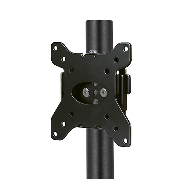 Monitor Mount - Small Flat Screen Single Pole Floor Stand - Black