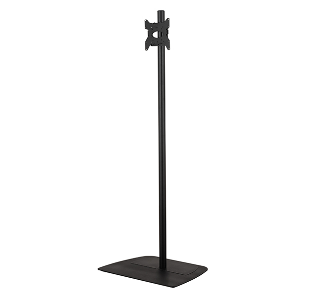 Medium Flat Screen Single Pole Floor Stand, Up To 47in, 25kg, Black