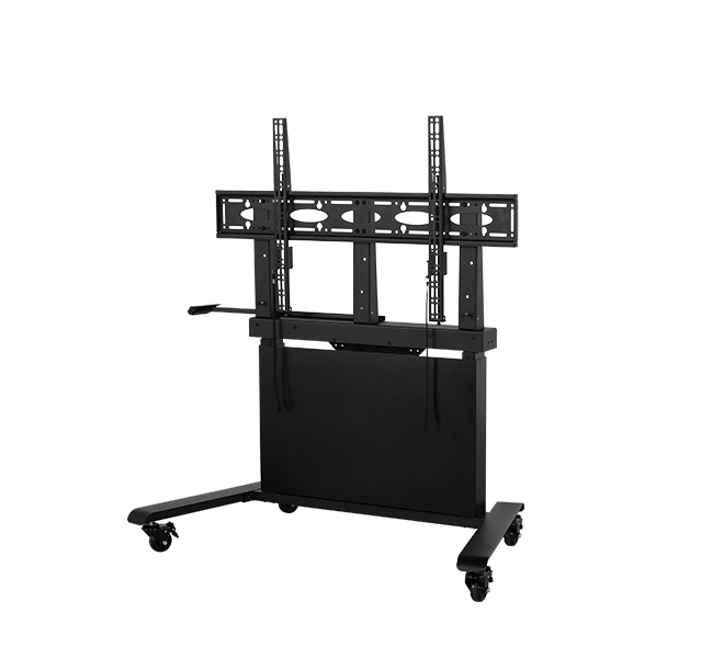 Motorised Height Adjustable Flat Screen Trolley - For Screens Up To 86in