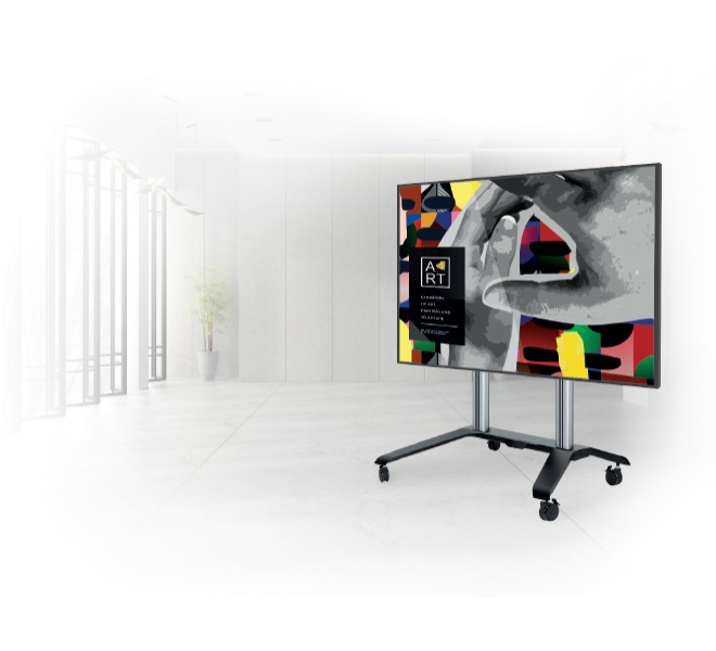Xxl Flat Screen Trolley - Black