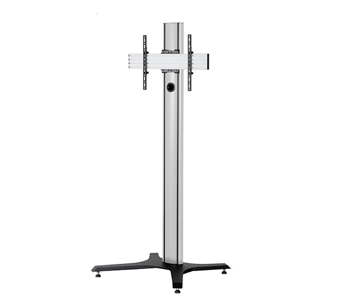 Monitor Mount - Premium Freestanding Single Screen Uc Stand -  1 Monitor - 39-75in - 2m - Black / Silver