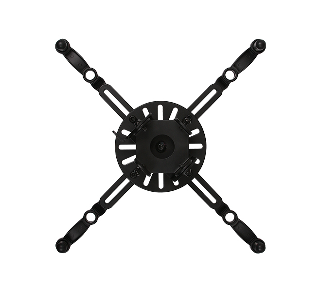 Fixed Drop Projector Ceiling Mount With Micro-adjustment - 0.5m Pole Black
