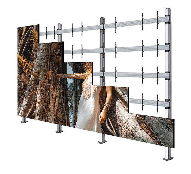 Monitor Mount - Wall - System X - 271in Lg Lsac LED Black