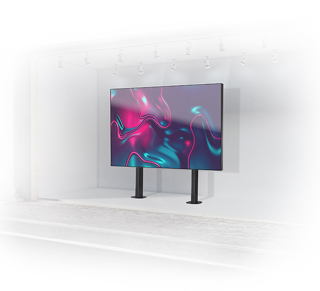 Monitor Mount - System X - Bolt-down Stand For Samsung All-in-one 110in - Black