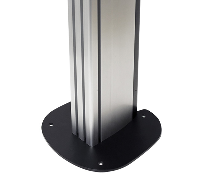 Monitor Mount - Bolt Down Stand For Infled Wp Series 4x4 Dvled Videowall -  Black Base W/ Black Columns