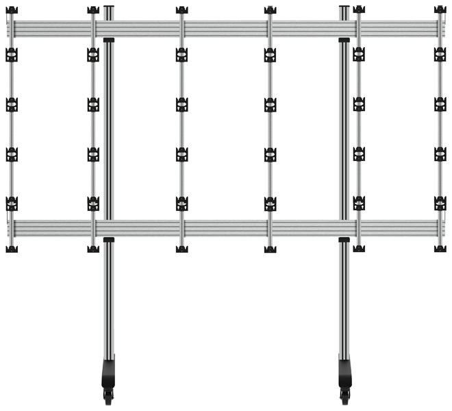 Mobile Stand For Infiled Wp Series 5x5 Dvled Videowalls, Black