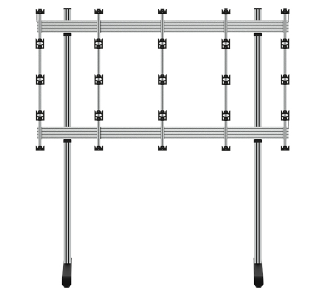 Floor Stand For Infiled Wp Series 4x4 Dvled Videowalls, Black