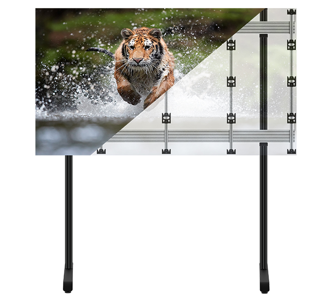 Floor Stand For Infiled Wp Series 4x4 Dvled Videowalls, Black