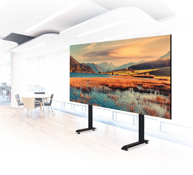 Floor Stand For Infiled Wp Series 5x5 Dvled Videowalls, Black
