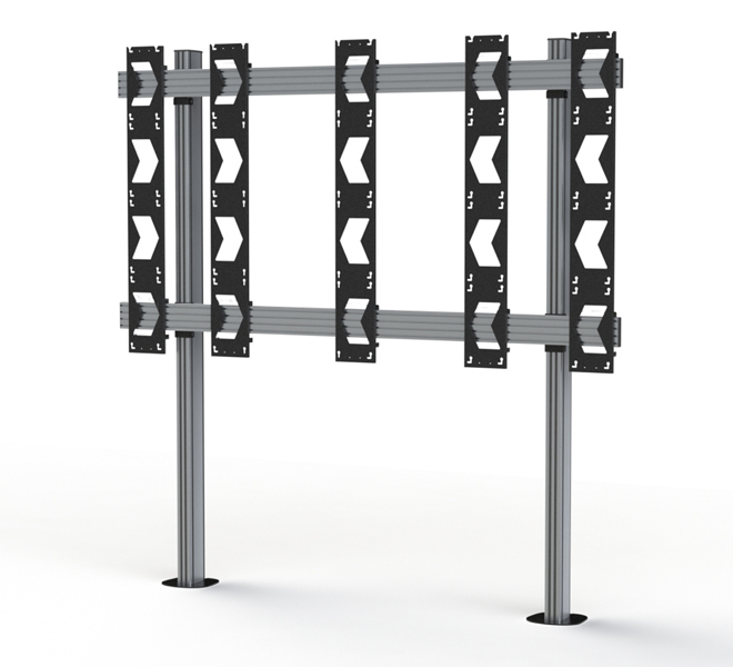 Bolt Down Stand For Unilumin Upanels 4x4 Dvled Videowalls, Black & Silver