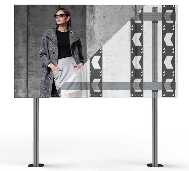 Bolt Down Stand For Unilumin Upanels 4x4 Dvled Videowalls, Black & Silver