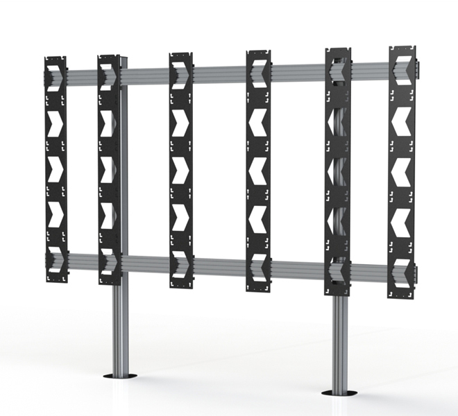 Bolt Down Stand For Unilumin Upanels 5x5 Dvled Videowalls, Black & Silver