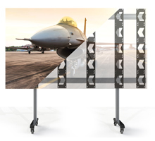 Mobile Stand For Unilumin Upanels 5x5 Dvled Videowalls, Black & Silver